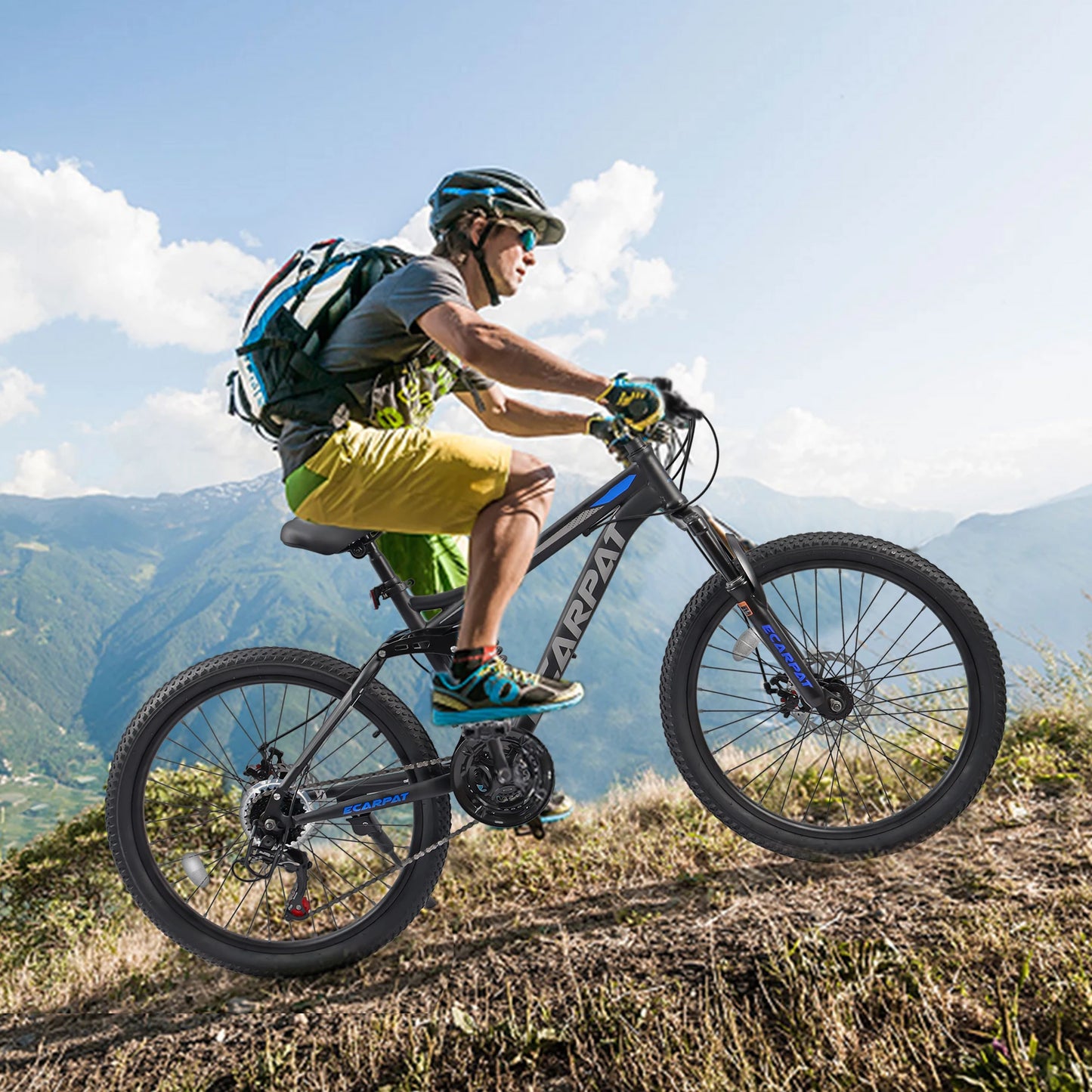 Ecarpat Dual Full Suspension Mountain Bike With Disc Brakes