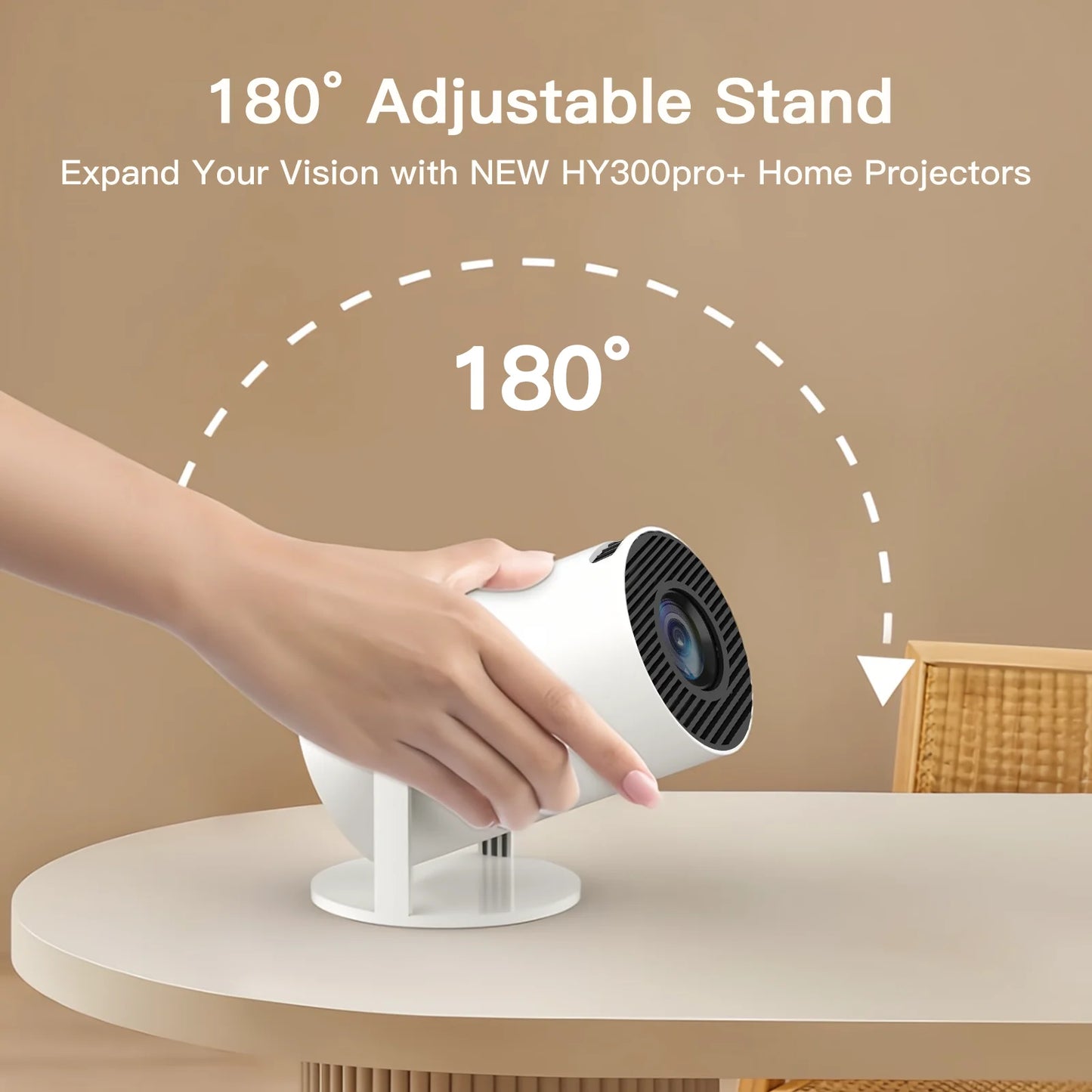 LynCast Smart Projector with WiFi Bluetooth Auto Keystone AirMouse Remote