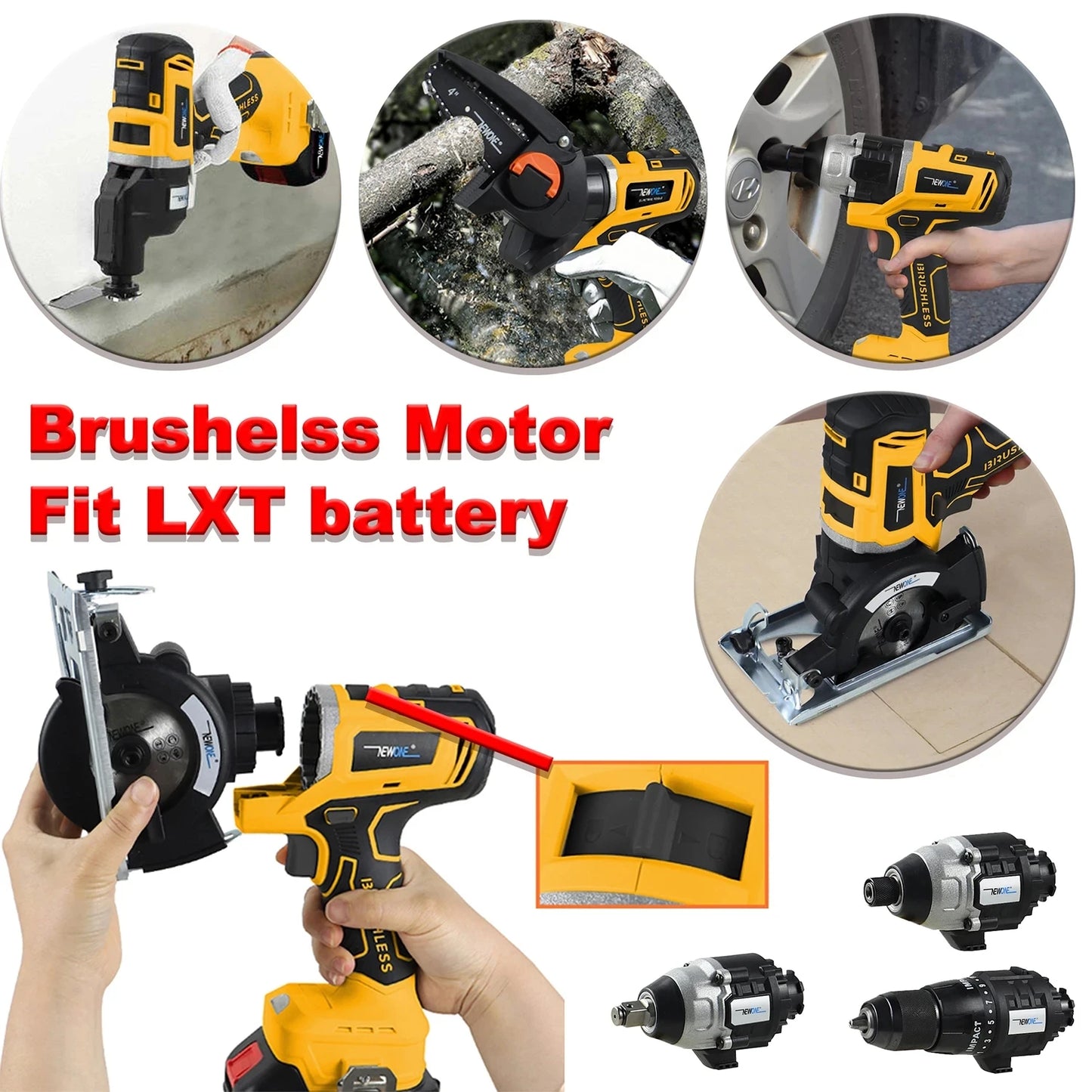 NewoneDIY Brushless 12-In-1 Multifunction Power Tool Set