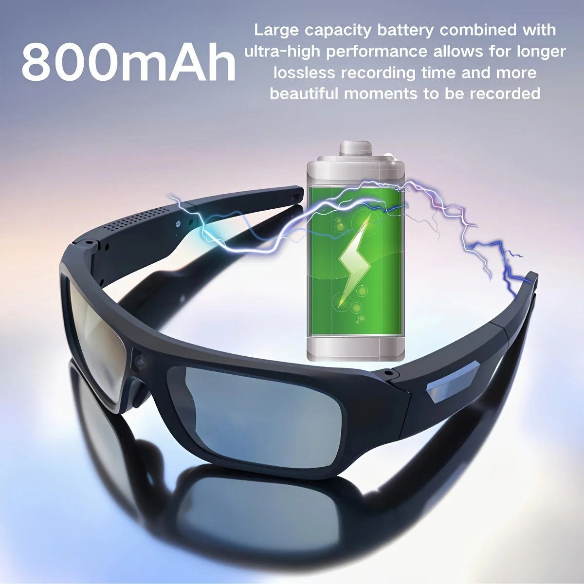 KIDKD 4K Video Glasses HD Smart Recorder For Motorcycles