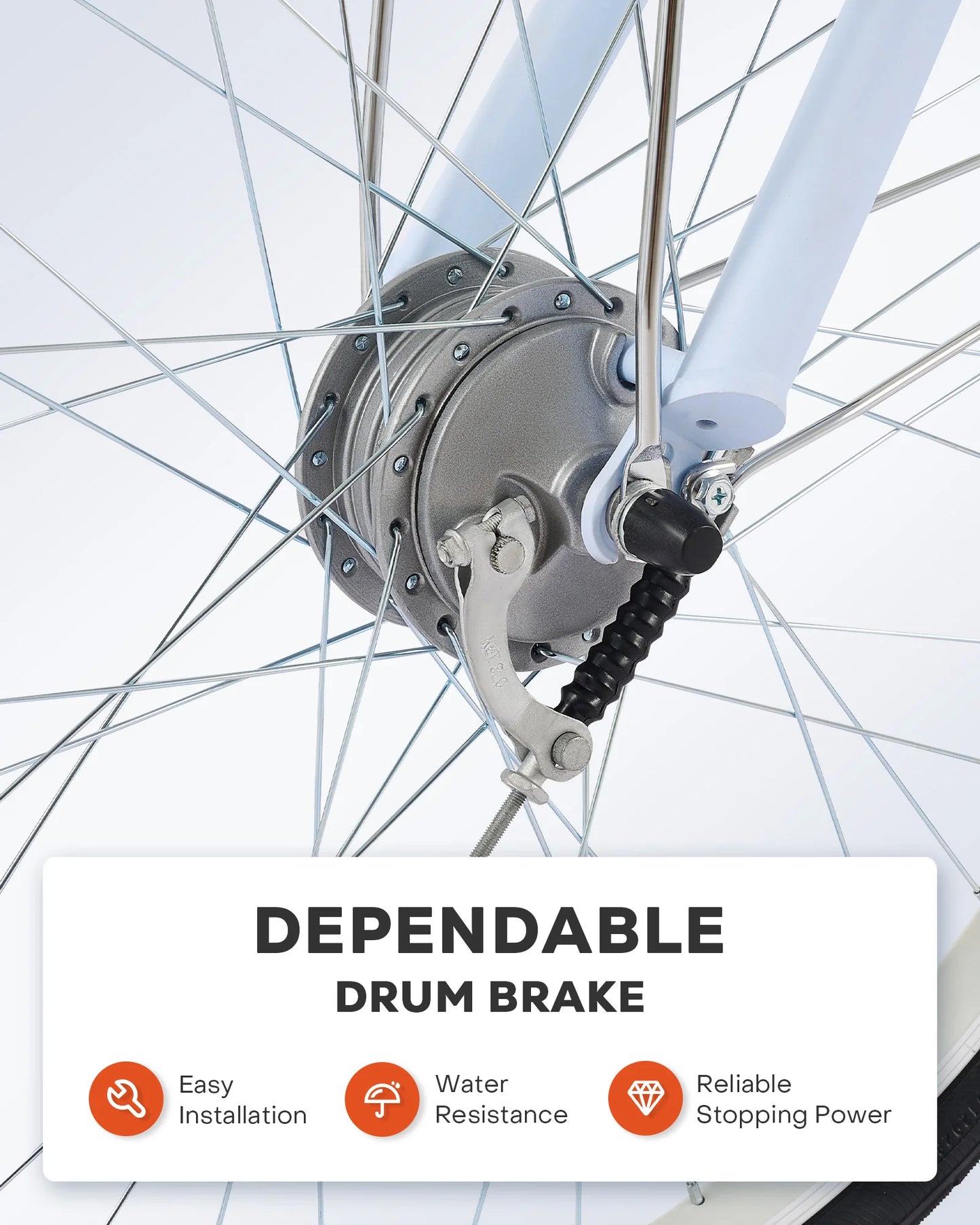 Fork Women's Cruiser Bike With Rattan Basket And Steel Rack