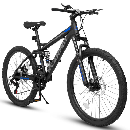 Ecarpat Dual Full Suspension Mountain Bike With Disc Brakes