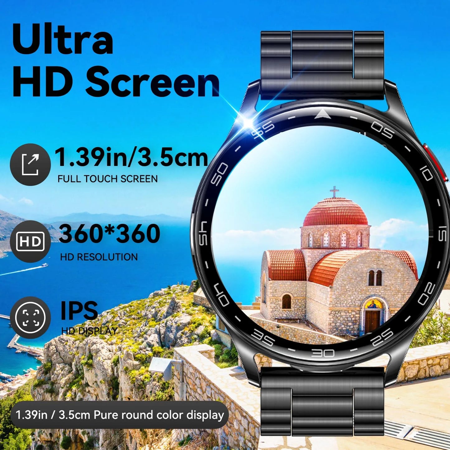 EIGIIIS Smart Watch With Earbuds HD Fitness Tracker Blood Oxygen