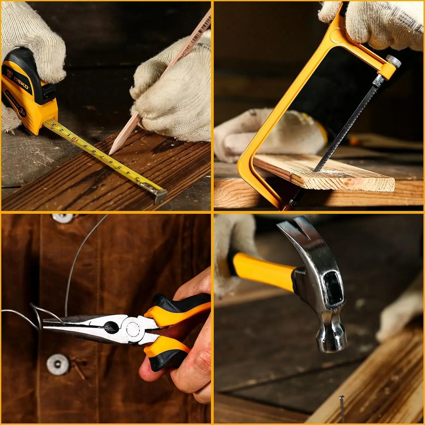 DEKODIY 12V Cordless Drill Tool Set Toolbox Organizer