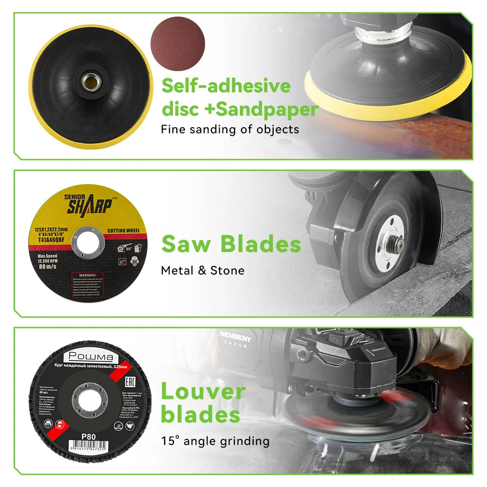 Yofidra Brushless Cordless Angle Grinder 1000W For Makita 18V