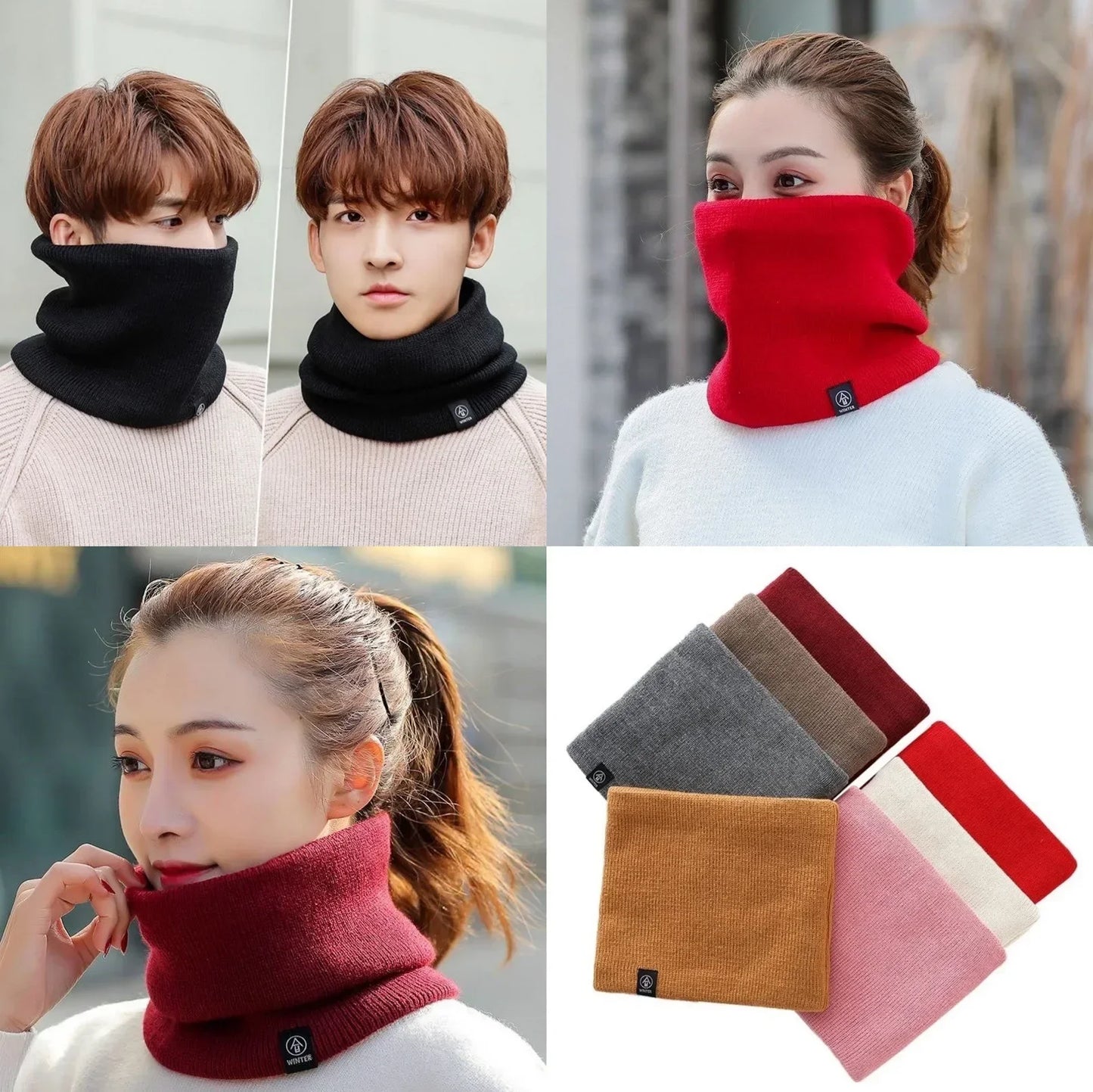 Brand N Soft Knitted Neck Warmer For Men Women Winter
