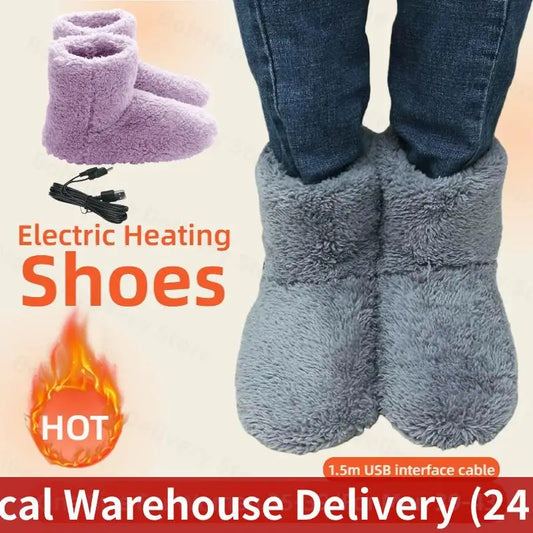 APWIKOGERCN Electric Heated Slippers for Men and Women Winter Warmth