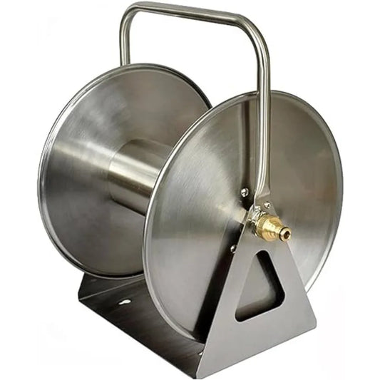 Stainless Steel Garden Hose Reel Wall Mount With Inlet Hose