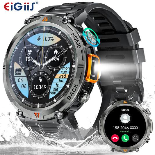 EIGIIS Bluetooth Call Smartwatch For Men With Heart Rate Monitor