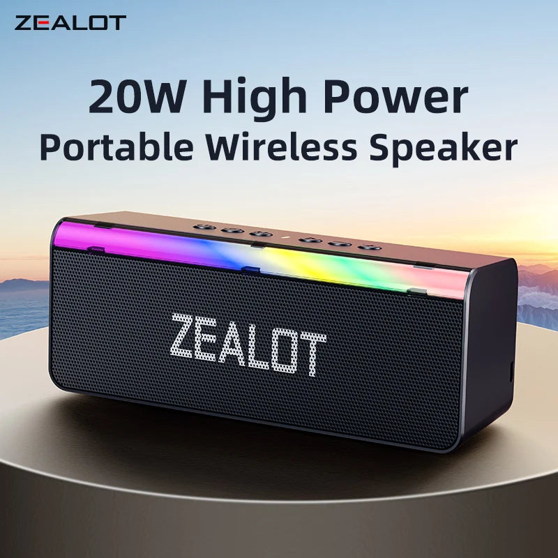 ZEALOT S72 Outdoor Bluetooth Speaker 20W Superior Sound IPX6 Waterproof