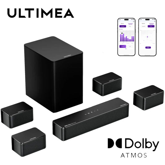 ULTIMEA 7.1 Soundbar with Dolby Atmos App Control Wireless Subwoofer