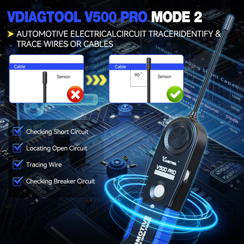 VDIAGTOOL V500PRO 2-in-1 Automotive Power Probe Tool Multimeter Oscilloscope