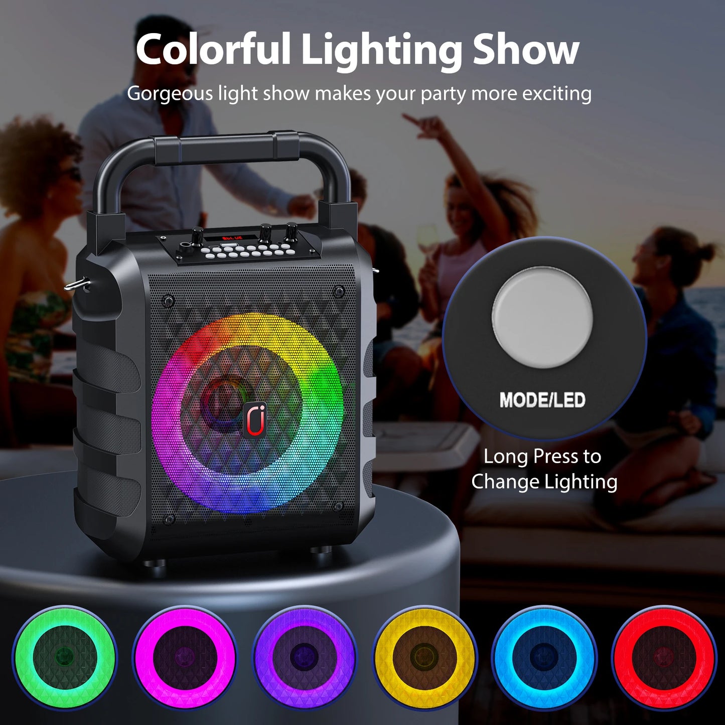 FanFun Wireless Karaoke Bluetooth Speaker With Microphone