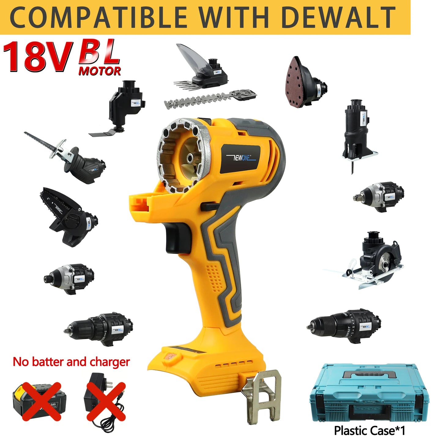 NewoneDIY Brushless 12-In-1 Multifunction Power Tool Set
