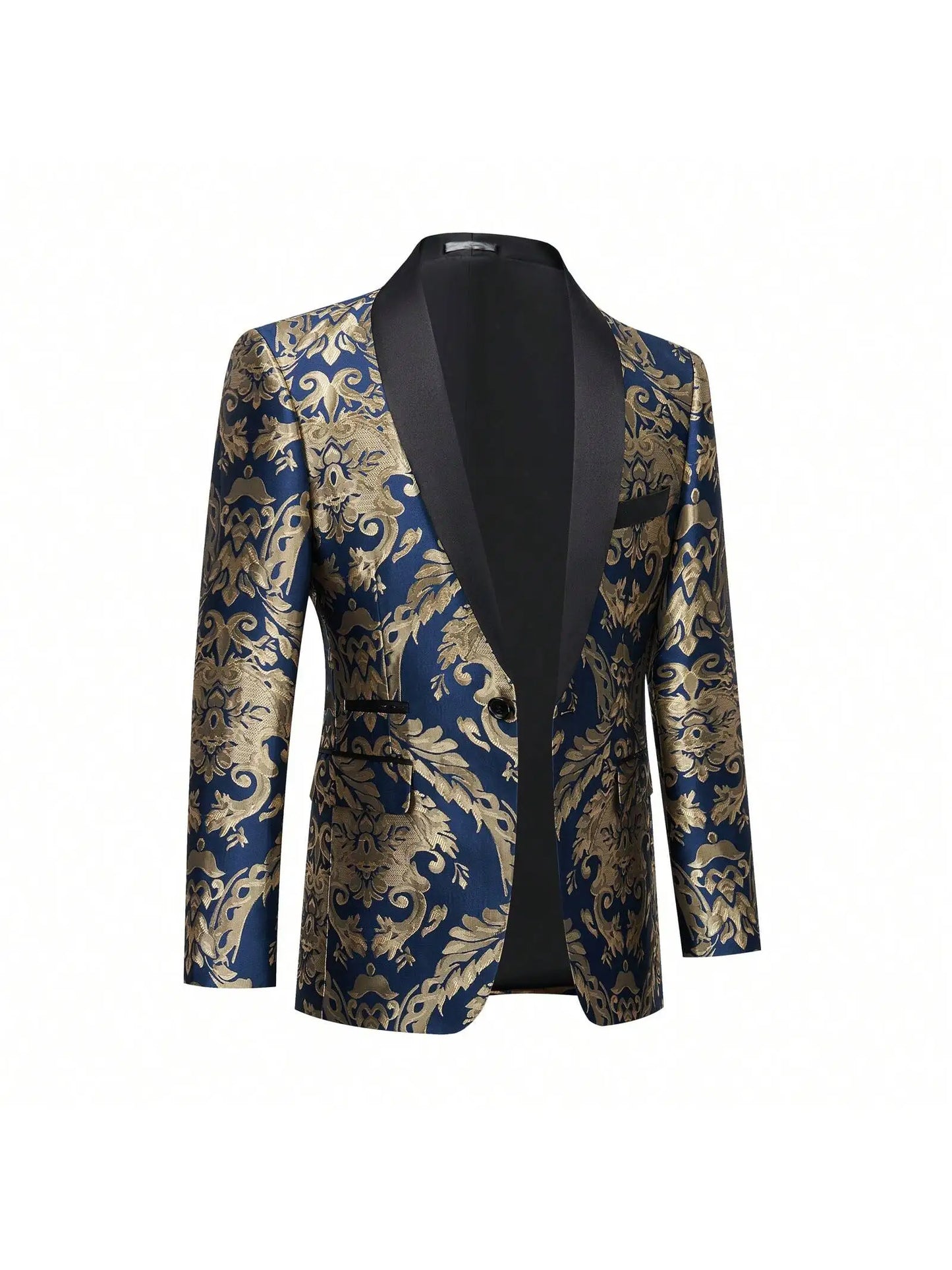 CN Jiangsu Men's Shawl Lapel Slim Fit Suit Jacket