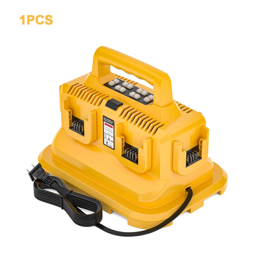 JYJZPB Six Port Rapid Battery Charger Station For Dewalt Flexvolt 20V 60V
