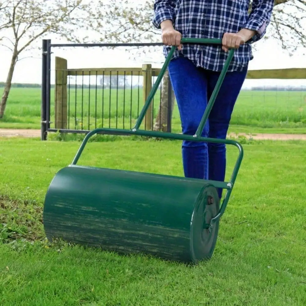 Lawn Roller Tow Behind Steel HeavyDuty For Smooth Lawn Care