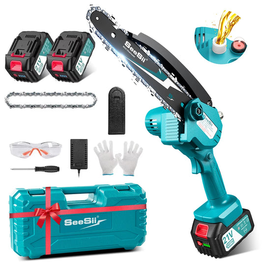 SeeSii Mini Cordless Chainsaw Kit For Wood Pruning