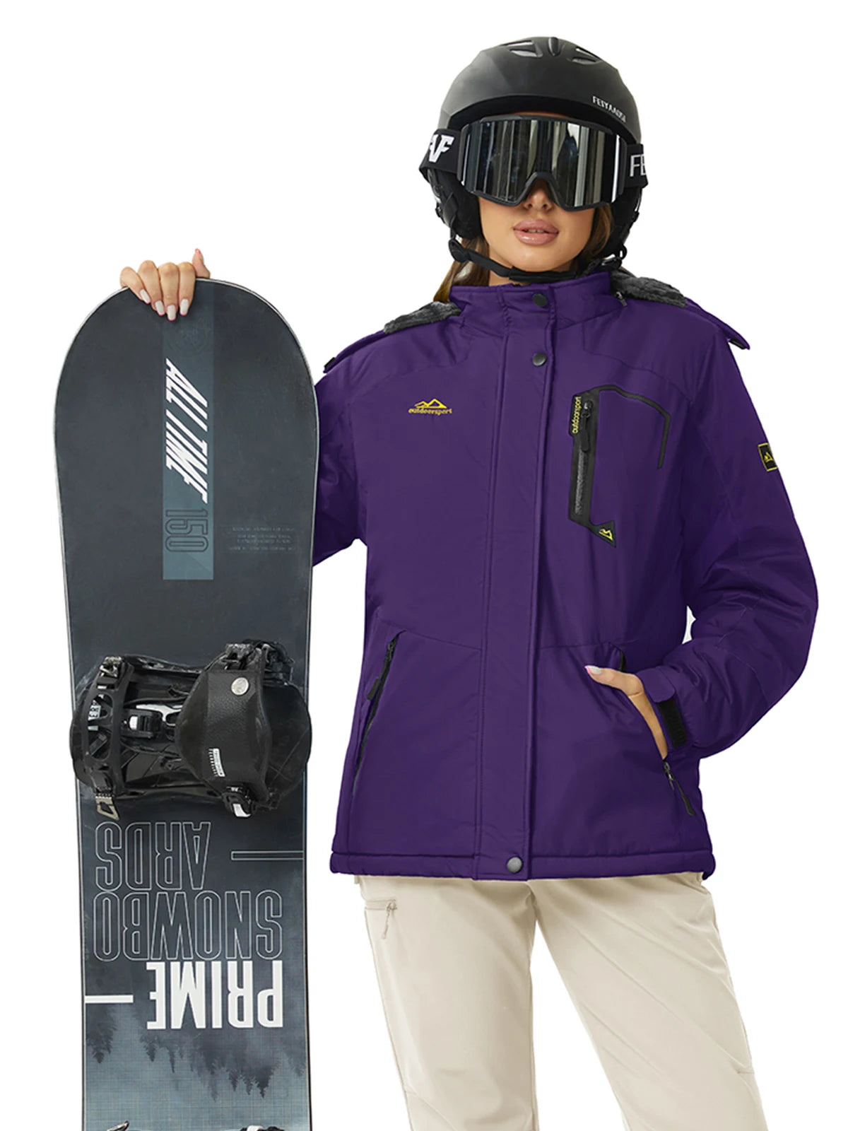 Cavva Women's Waterproof Insulated Ski Jacket With Hood Windproof