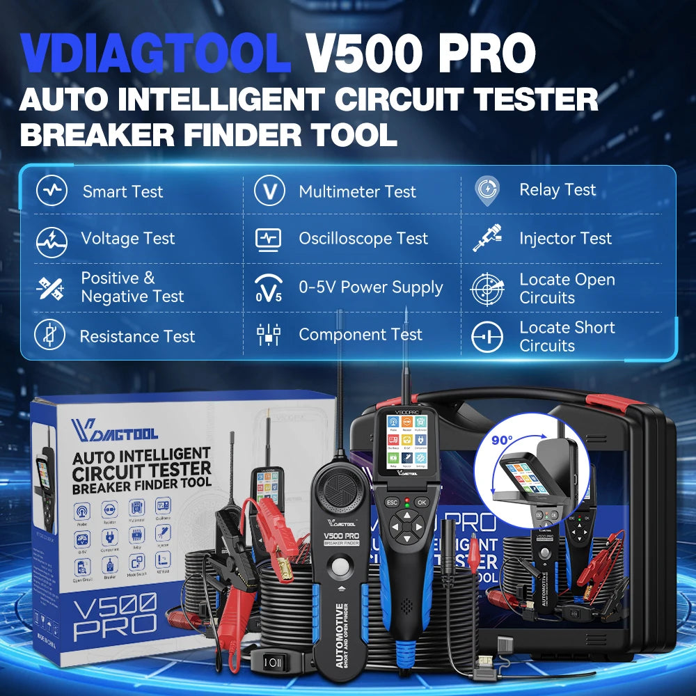 VDIAGTOOL V500PRO 2-in-1 Automotive Power Probe Tool Multimeter Oscilloscope
