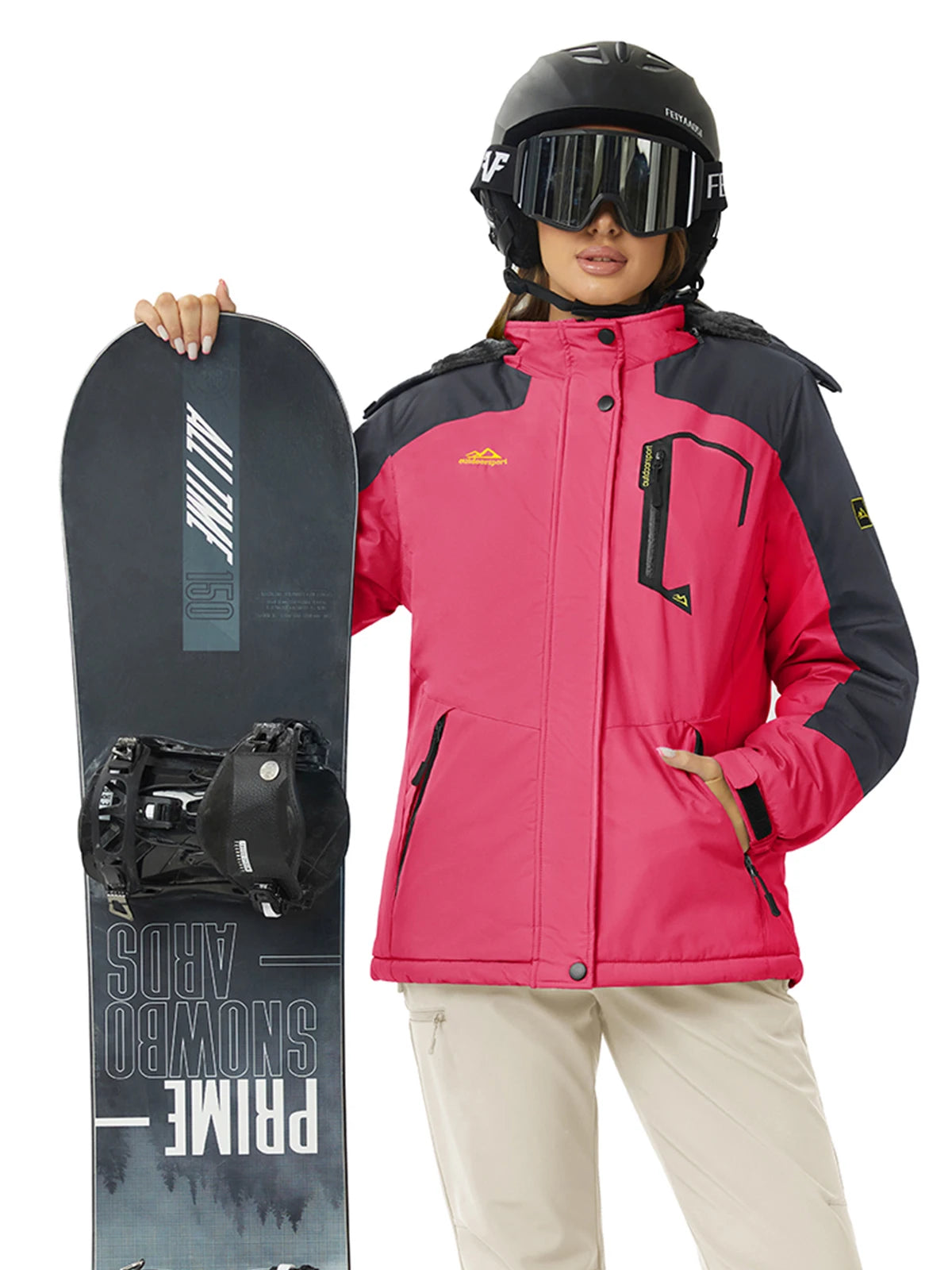 Cavva Women's Waterproof Insulated Ski Jacket With Hood Windproof