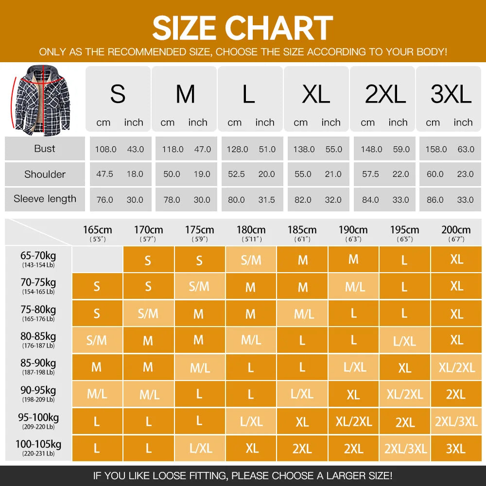 Fujian Men's Hooded Fleece Jacket Sherpa Lined Winter Coat