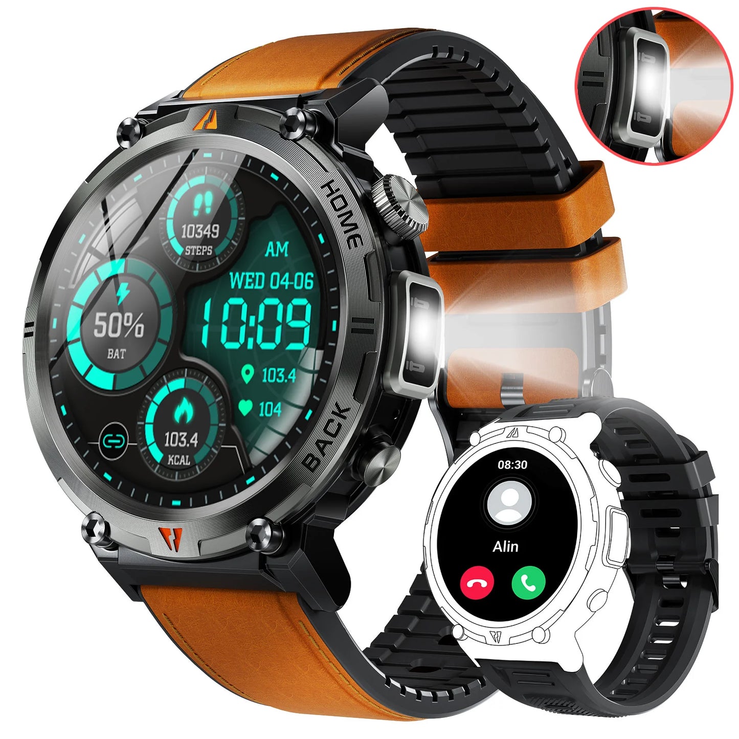 EIGIIS Bluetooth Call Smartwatch For Men With Heart Rate Monitor