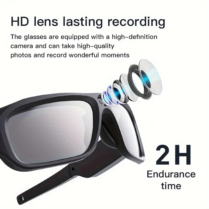 KIDKD 4K Video Glasses HD Smart Recorder For Motorcycles