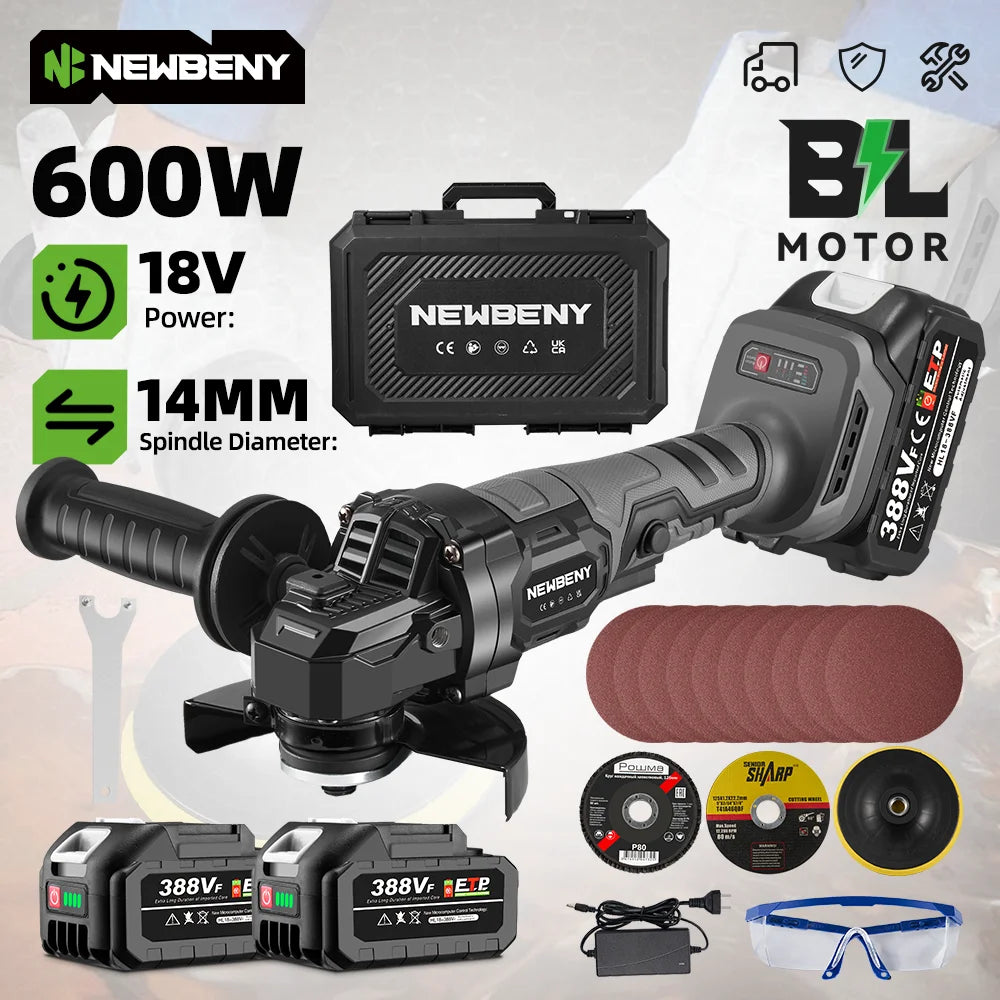 Yofidra Brushless Cordless Angle Grinder 1000W For Makita 18V