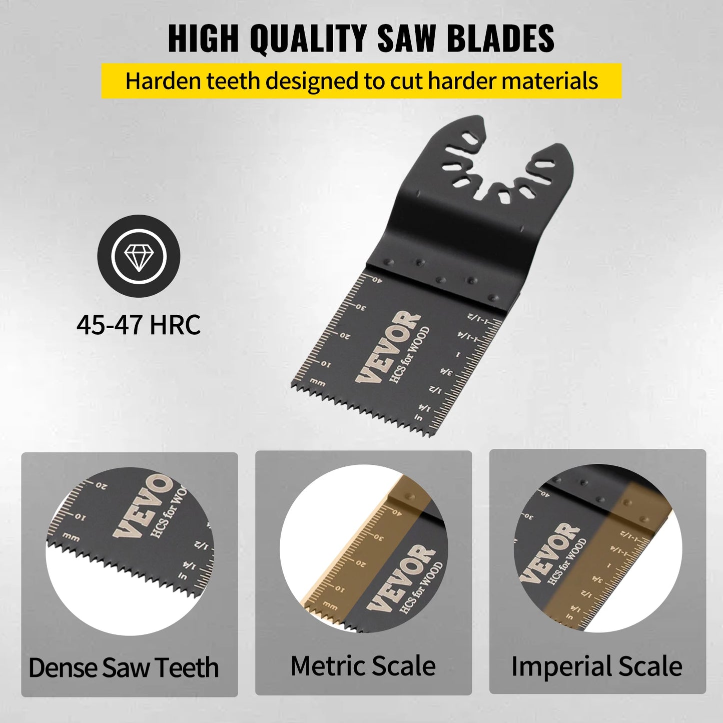 VEVORDIY Oscillating Saw Blades Kit 100pcs For Wood Metal Plastic