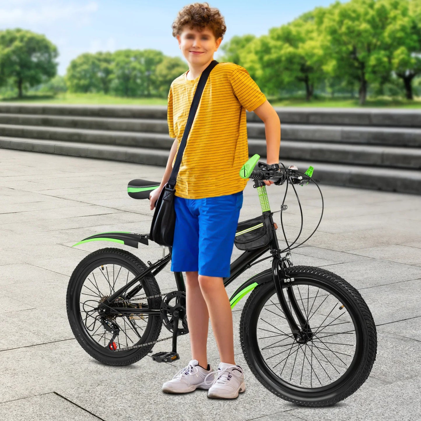 Fork 7 Speed Mountain Bike For Kids Unisex Disc Brakes