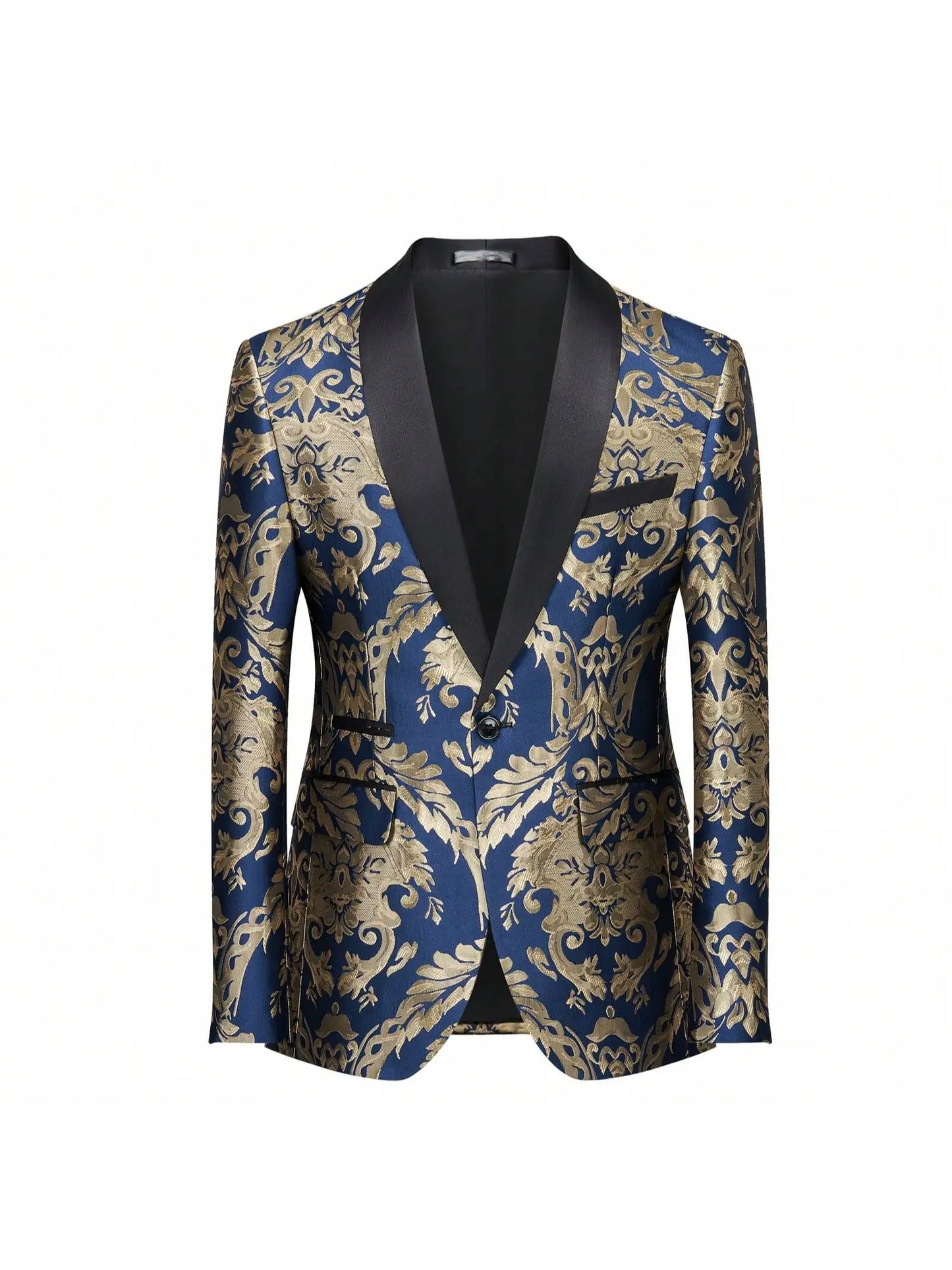 CN Jiangsu Men's Shawl Lapel Slim Fit Suit Jacket