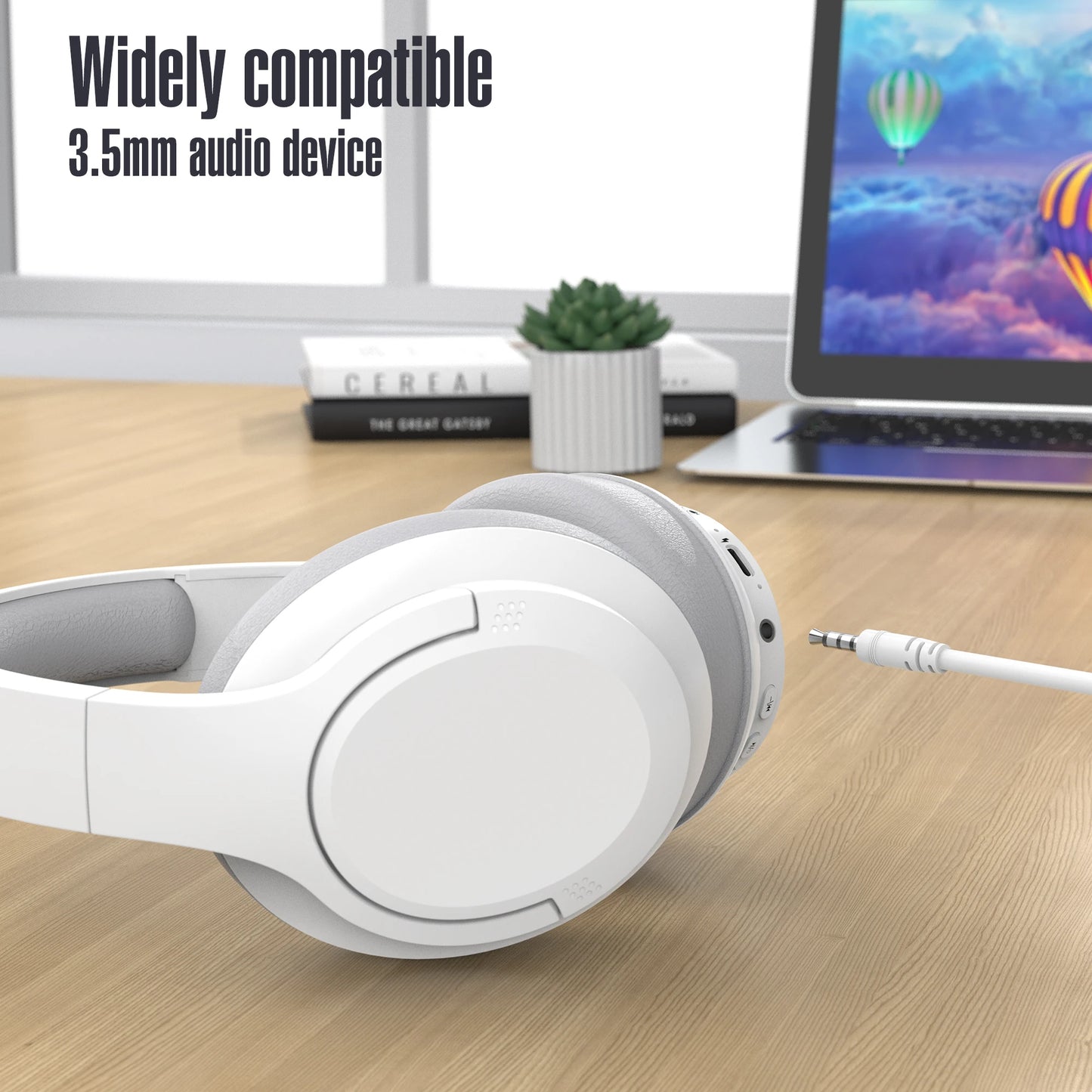 Kchibo Bluetooth Over Ear Headphones With Microphone Foldable HiFi