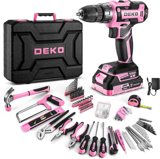 Deko 20V Cordless Drill Kit With Battery And Storage Box