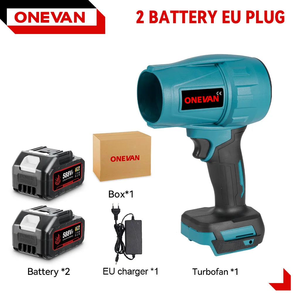 ONEVAN 2000W Brushless Turbo Fan Cordless Leaf Blower