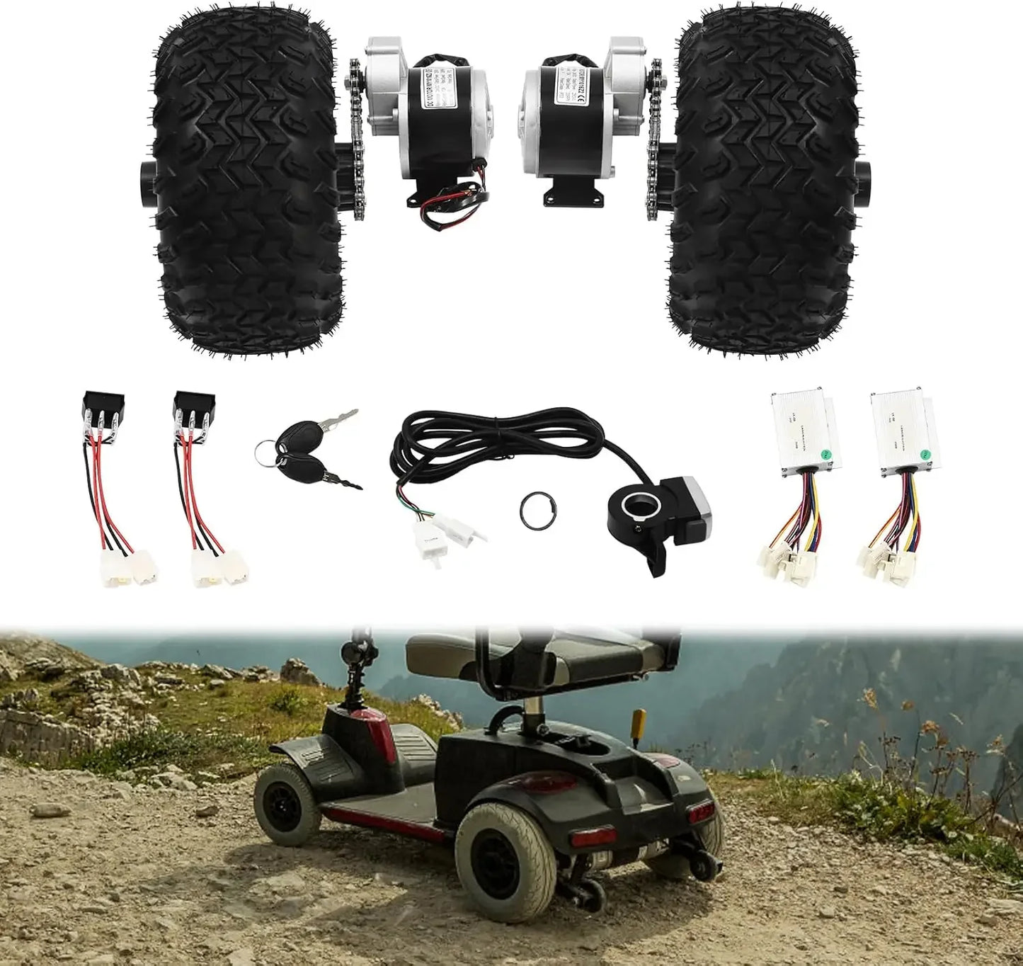DIY Supplies 24V Motor Driven Air Wheel Conversion Kit