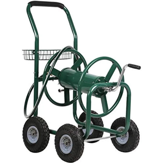 High-concerned Patio Hose Reel Cart With Wheels For Lawn Care