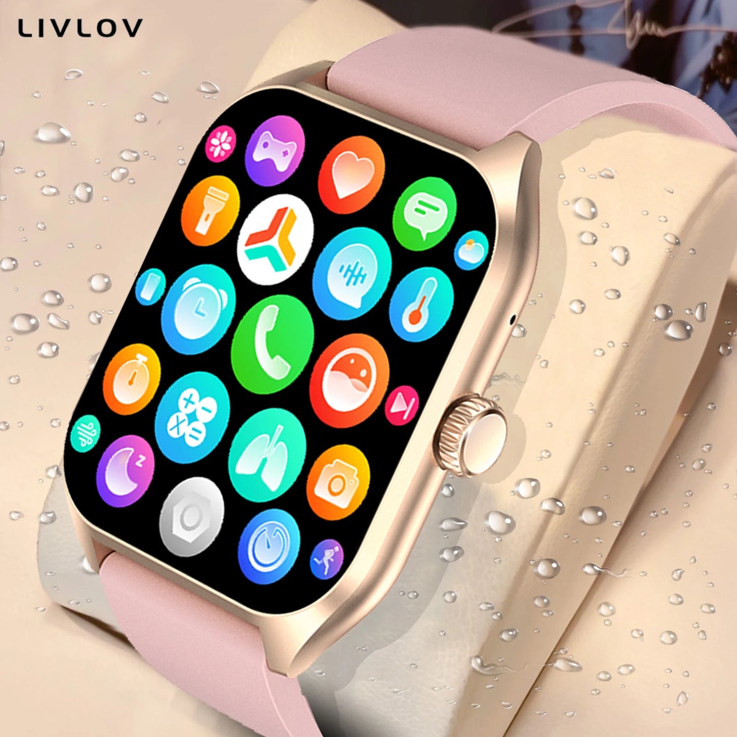 LIVLOVCP AI Voice Assistant Smart Watch for Men Women
