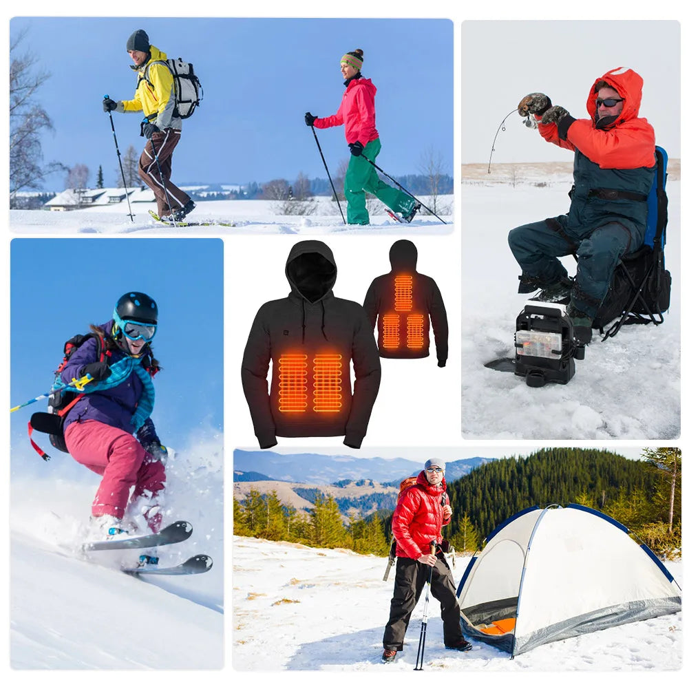 APWIKOGERCN 5 Zone Heated Jacket USB Rechargeable