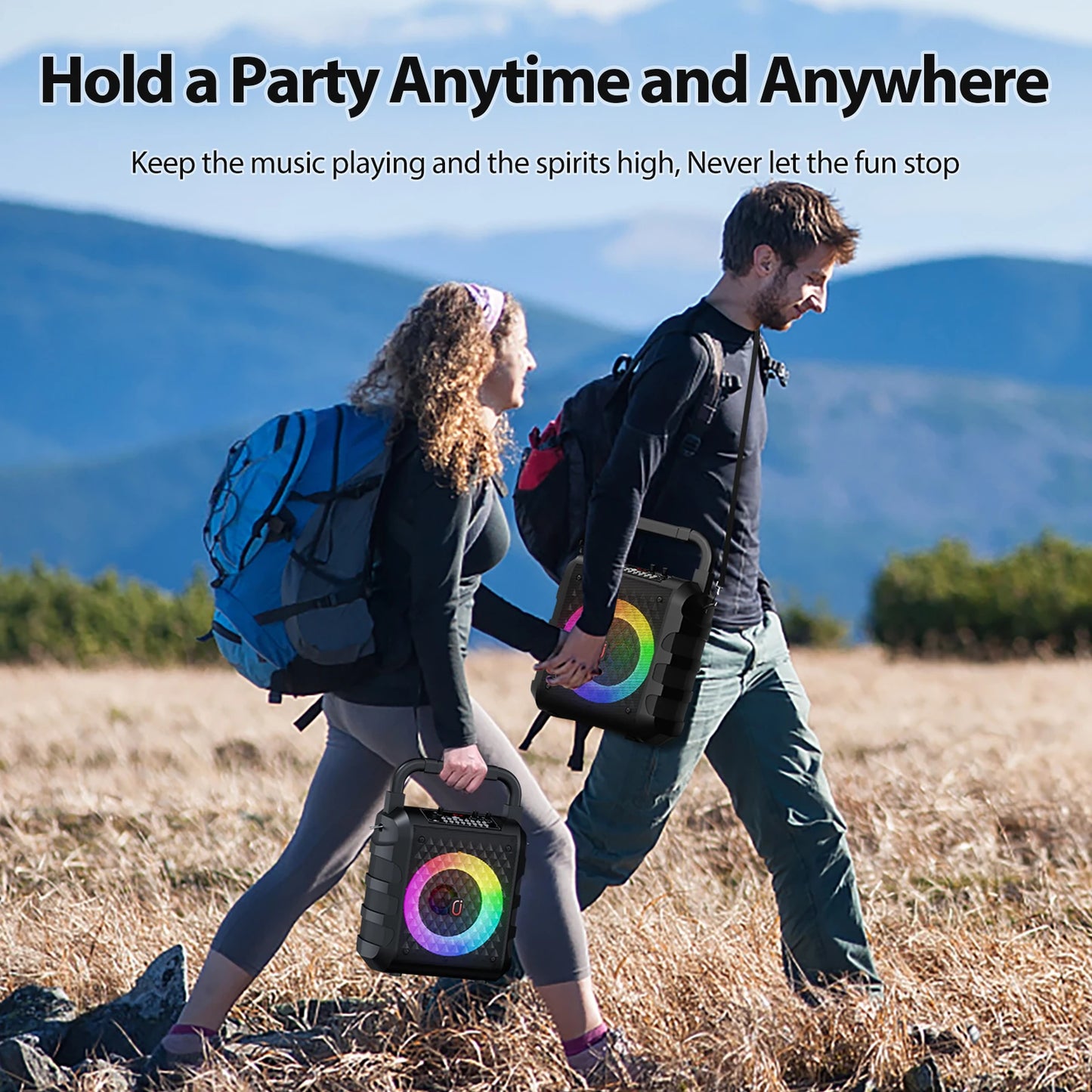 FanFun Wireless Karaoke Bluetooth Speaker With Microphone