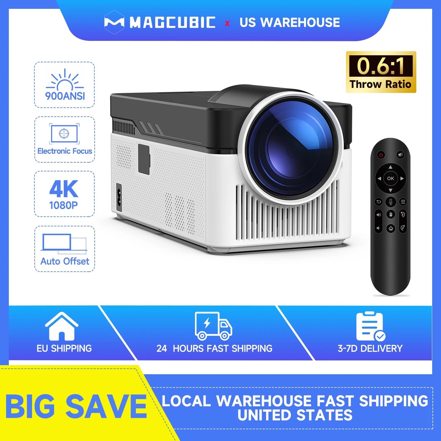 Magcubic HY450 Ultra Short Throw Projector 1080P Home Theater