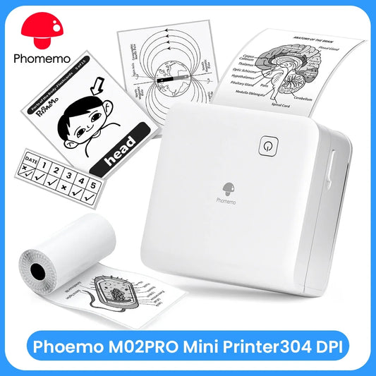 Phomemo M02 Pro Pocket Printer Bluetooth Thermal For iOS Android