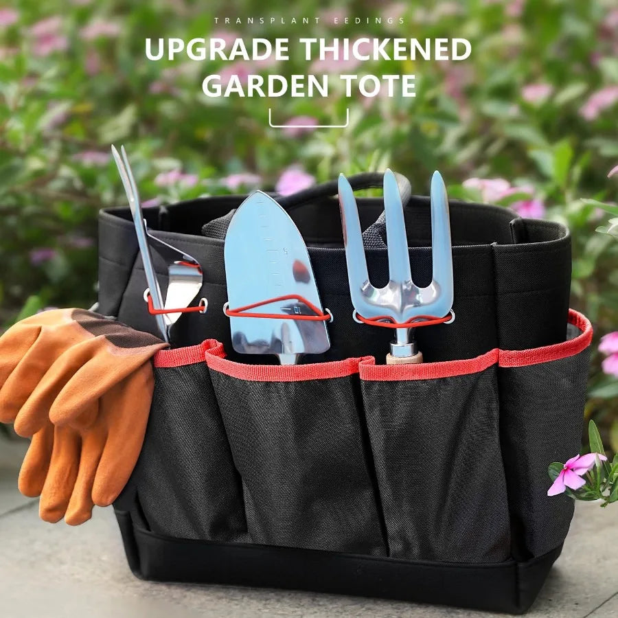 Hign-concerned 9Piece Heavy Duty Gardening Tools Set With Organizer