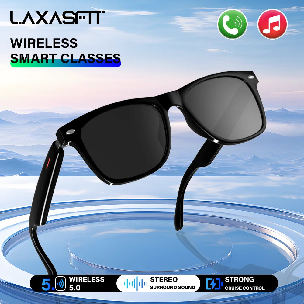 LAXASFIT Smart Bluetooth Glasses UV Protective Eyewear With Voice Assistant