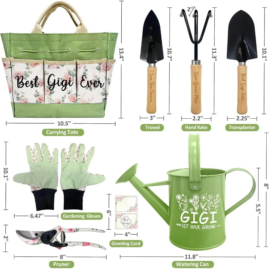 Hign-concerned Floral Gardening Tools Gift Set With Durable Organizer Tote