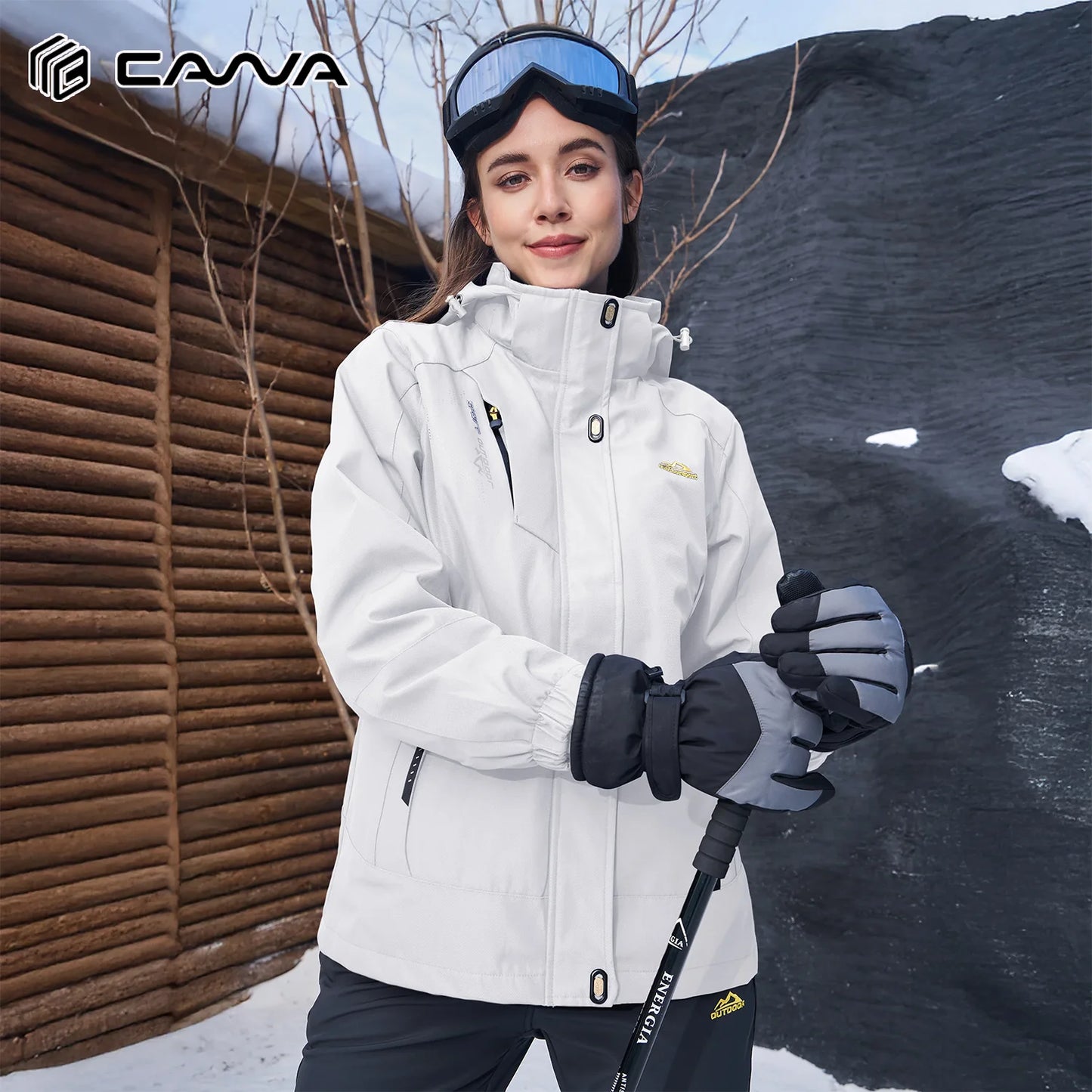 Cavva Women's 3-in-1 Waterproof Windproof Jacket