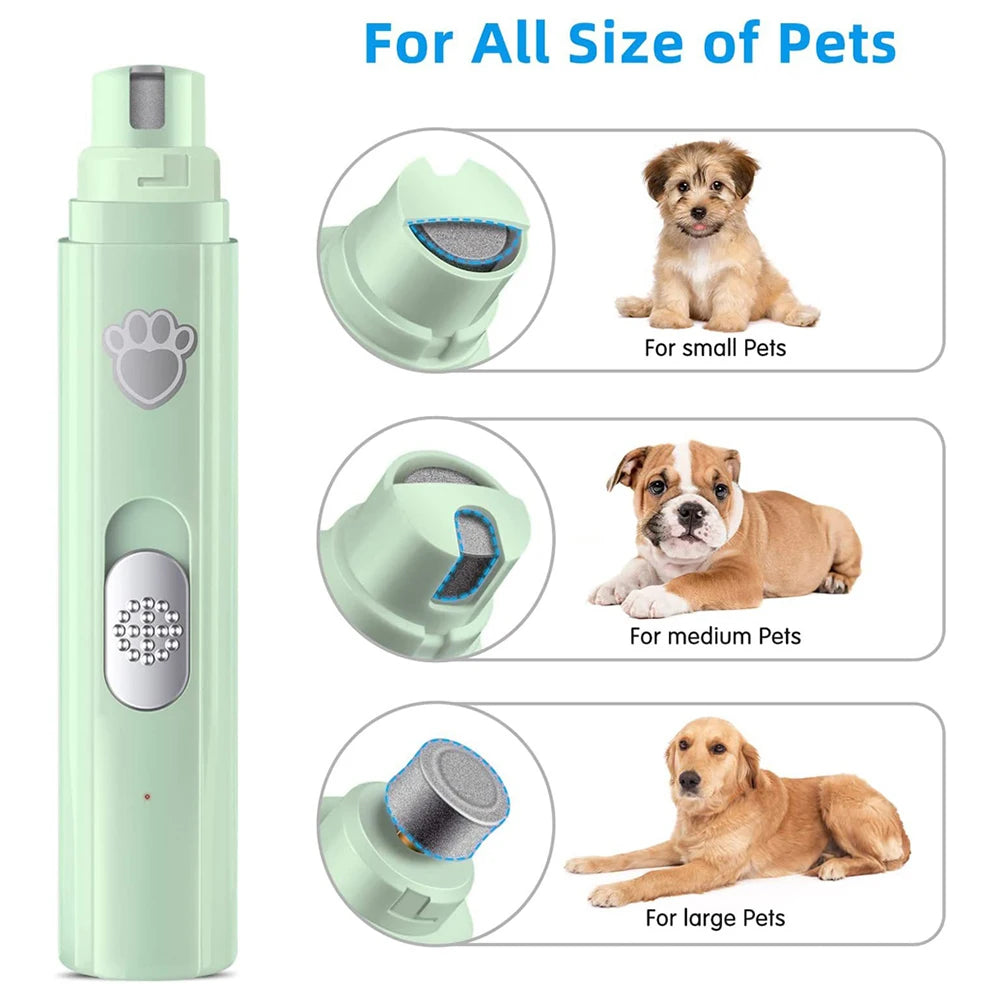Shunmaii Electric Dog Nail Grinder LED Light USB Rechargeable