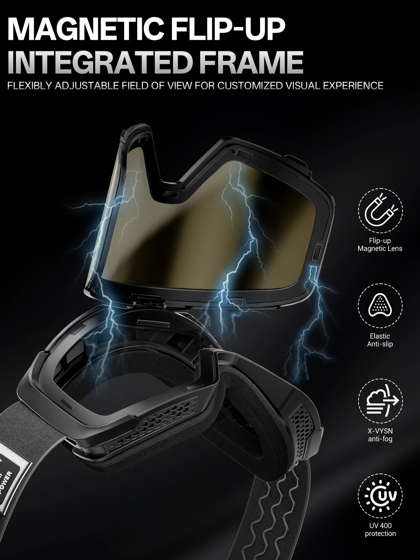 Kapvoe Outdoor Photochromic Ski Goggles Breathable Anti Fog